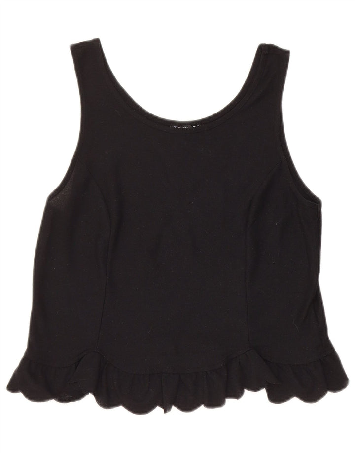 Topshop Damevest Top UK 8 Lille Sort Polyester