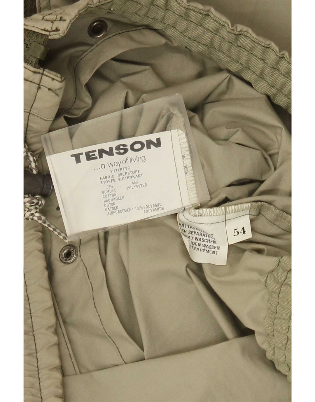 Tenson Herre Bomberjakke EU 54 2XL Khaki Bomuld