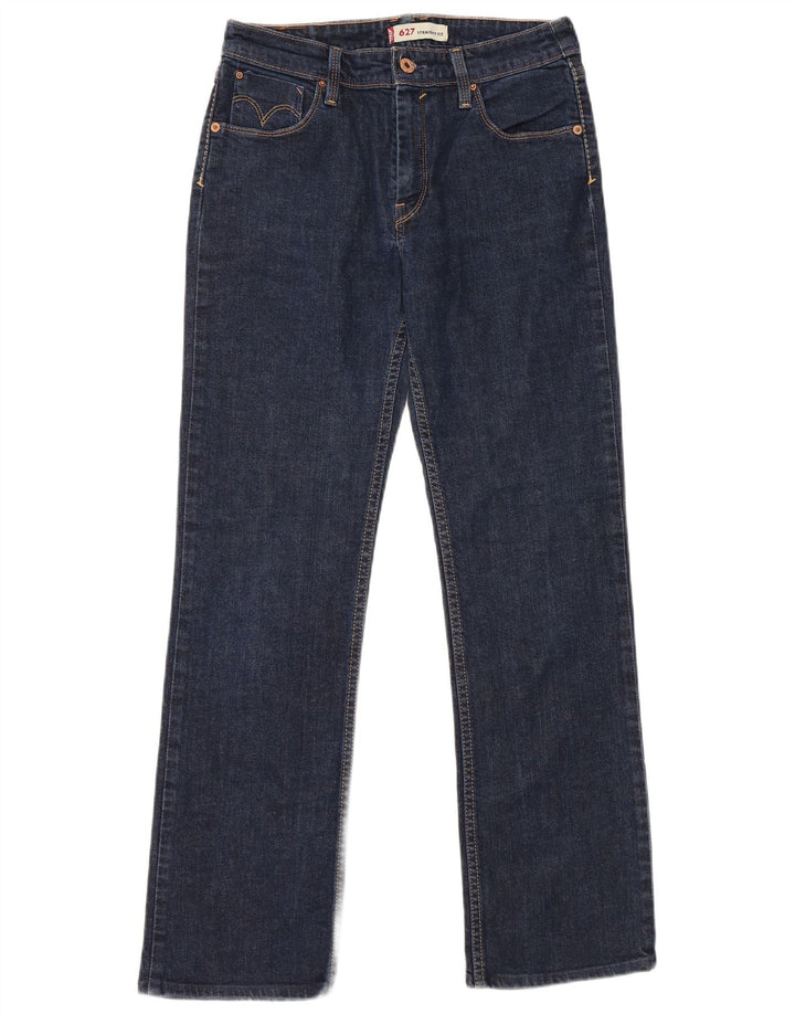 Levi's Dame 627 Straight Jeans W30 L29 Blå Bomuld