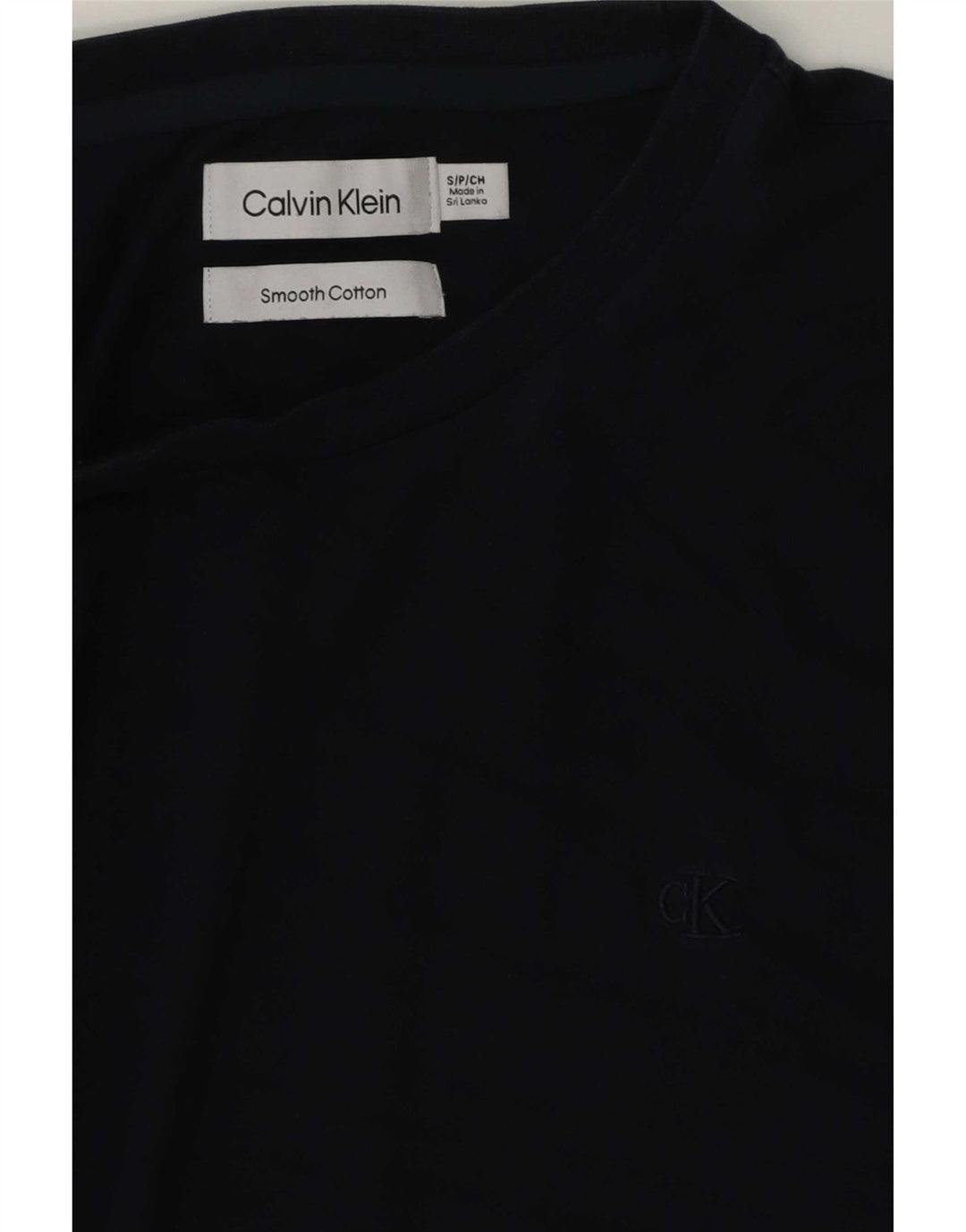 Calvin Klein Herre T-shirt Top Lille marineblå bomuld