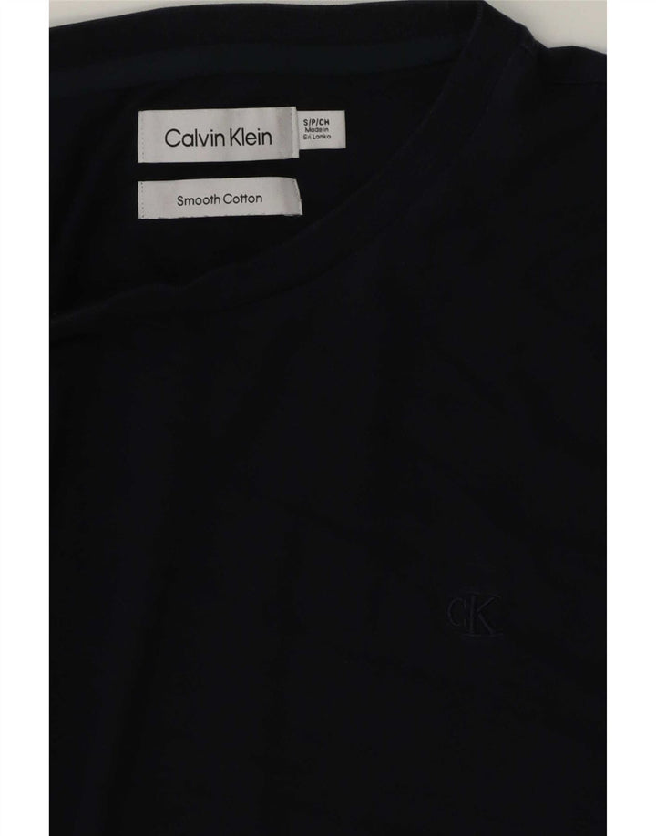 Calvin Klein Herre T-shirt Top Lille marineblå bomuld