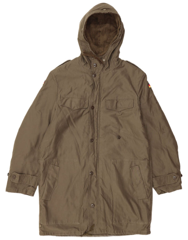 Vintage Herre Hætte Military Parka Jacket UK 38 Medium Khaki
