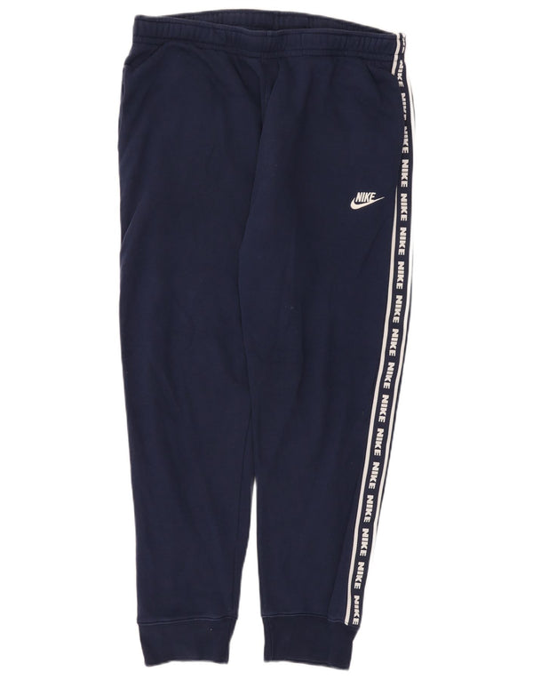 Nike Herre grafisk træningsdragt Bukser Joggers Large Navy Blue Bomuld