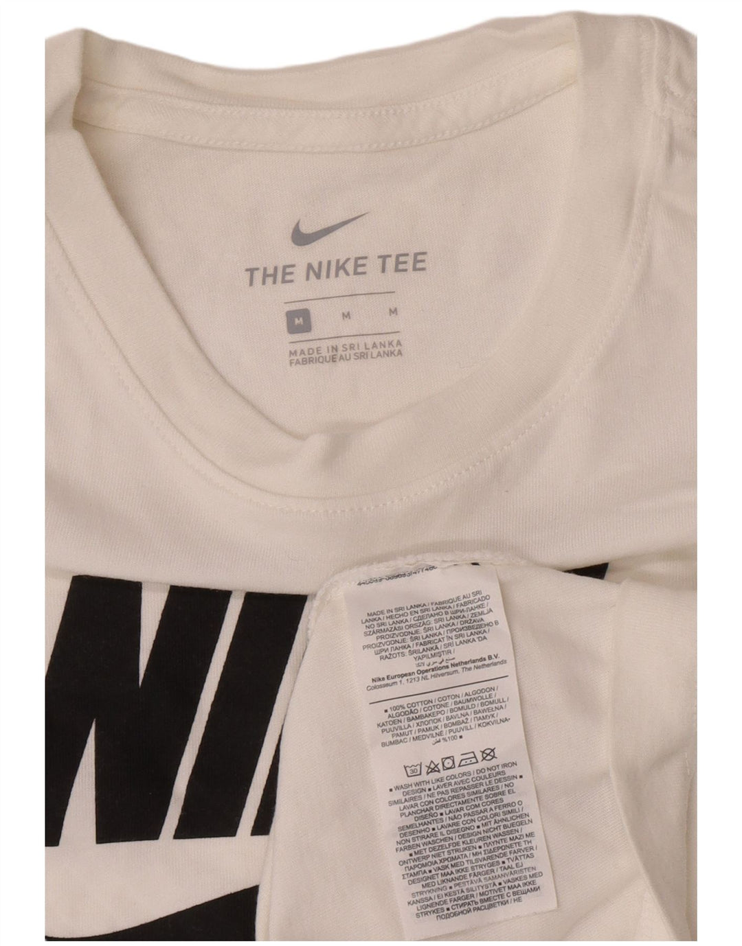 Nike Herre Grafisk Regular Fit Grafisk Top Langærmet Medium Hvid Bomuld