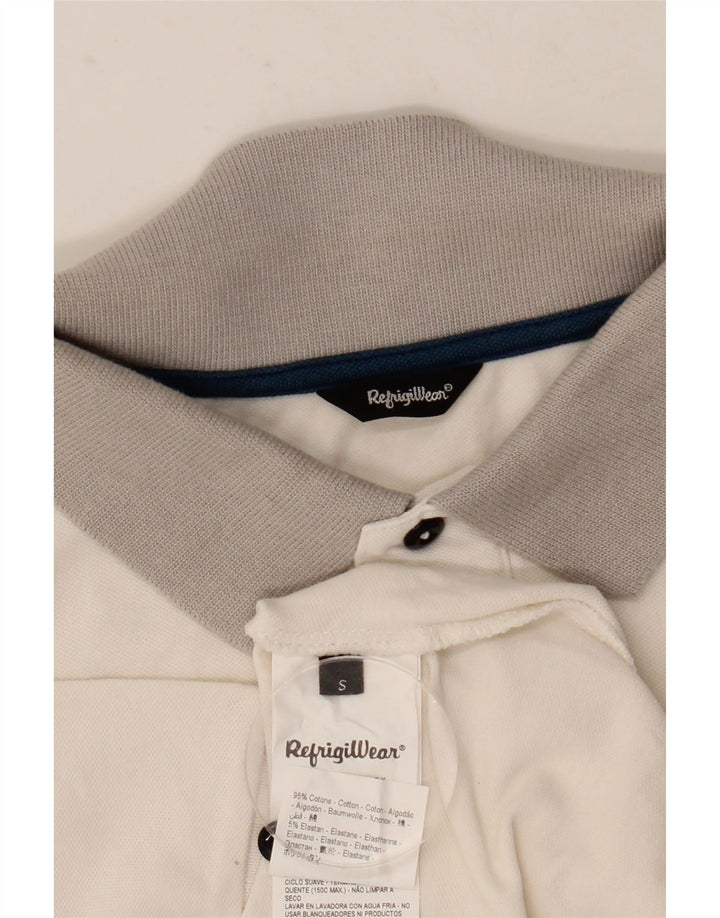 Refrigiwear Herre poloshirt Lille hvid Colourblock Bomuld