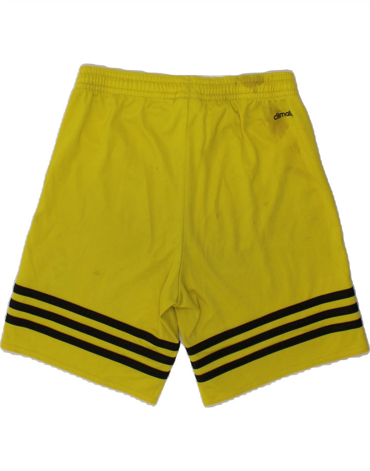 ADIDAS Boys Climalite Sport Shorts 9-10 Years Medium  Yellow Polyester Vintage Adidas and Second-Hand Adidas from Messina Hembry 
