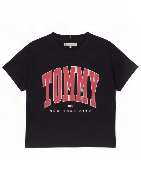 Tommy Hilfiger piger grafisk t-shirt top 11-12 år marineblå