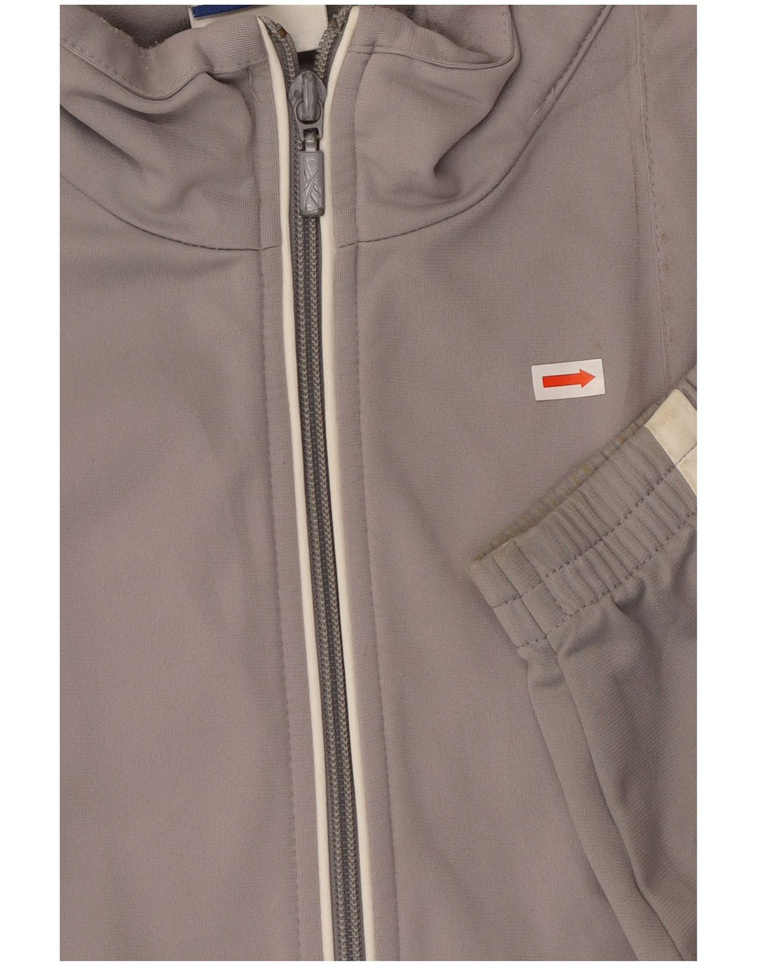 REEBOK Mens Graphic Tracksuit Top Jacket Medium Grey