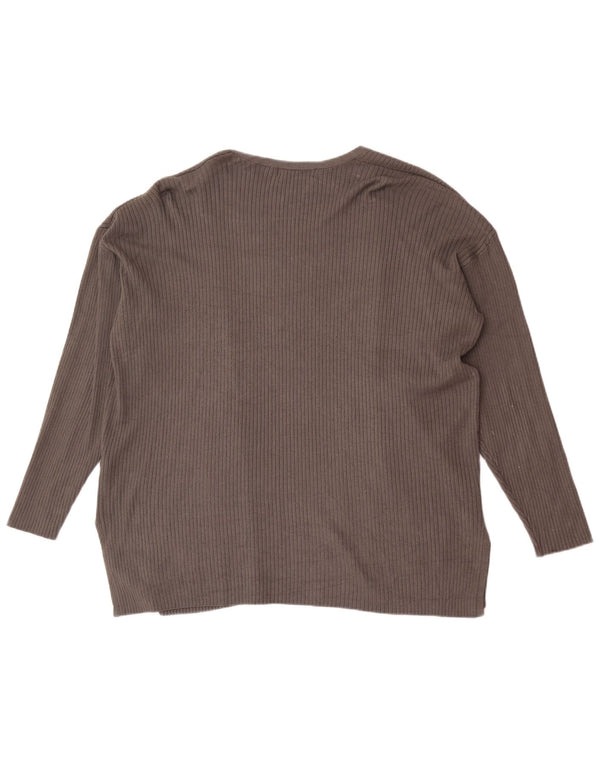 Marks & Spencer Dame Relaxed Fit Cardigan Sweater UK 14 Large Grey