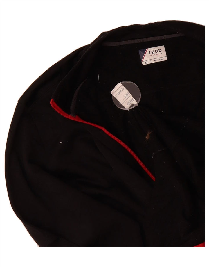 IZOD Mens Tracksuit Top Jacket XL Black Polyester Vintage Izod and Second-Hand Izod from Messina Hembry 