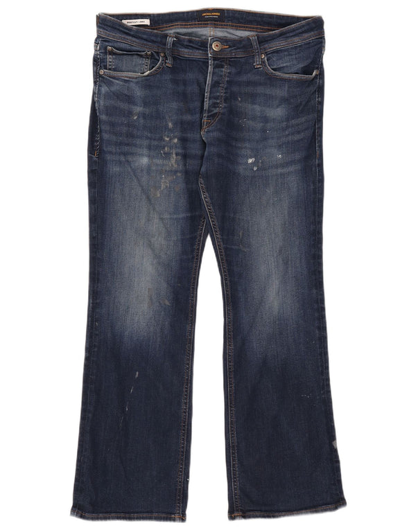 Jack & Jones Herre Jake Bootcut Jeans W34 L30 Marineblå Bomuld