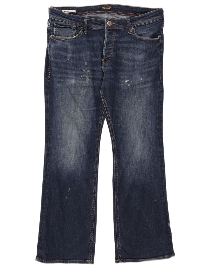 Jack & Jones Herre Jake Bootcut Jeans W34 L30 Marineblå Bomuld