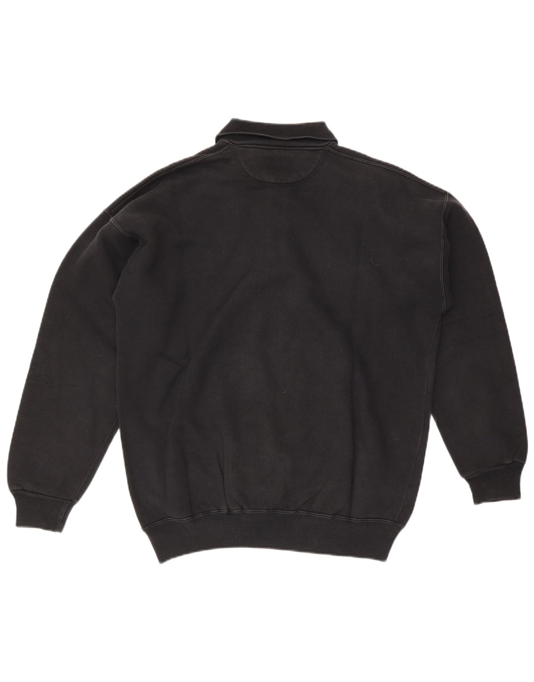 Rifle Herre Polo Neck Sweatshirt Jumper Stor Sort Bomuld