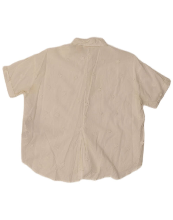 Levi's Kvinders Kortærmet Oversized Skjortebluse UK 6 XS White Floral