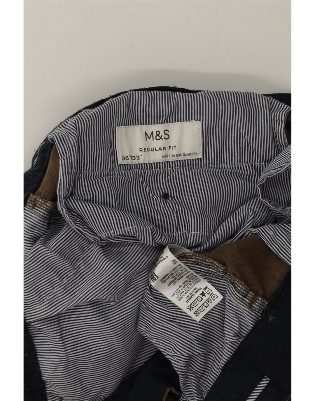 Marks & Spencer Herre Regular Fit Chinobukser W36 L33 Brun Bomuld