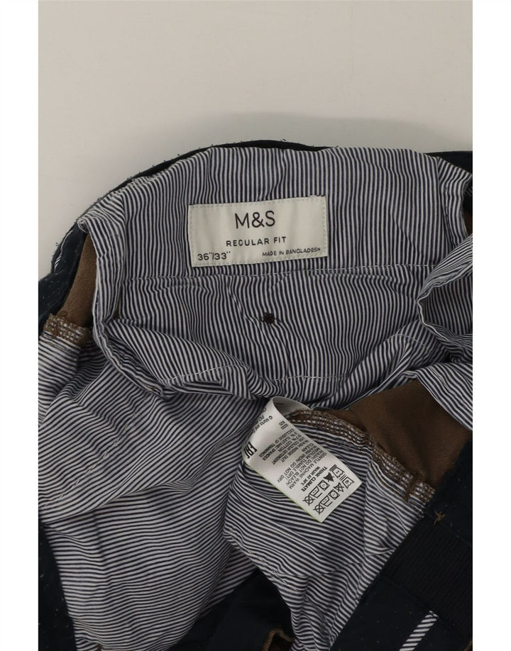 Marks & Spencer Herre Regular Fit Chinobukser W36 L33 Brun Bomuld