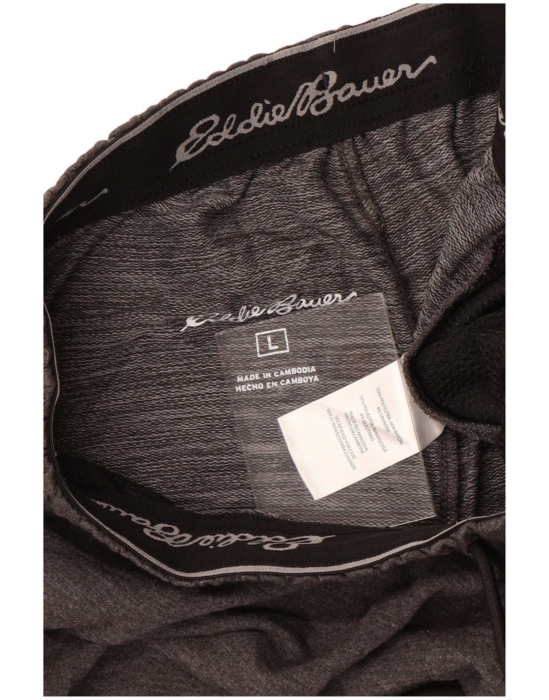 EDDIE BAUER Træningsdragt bukser til mænd Large Grå Polyester