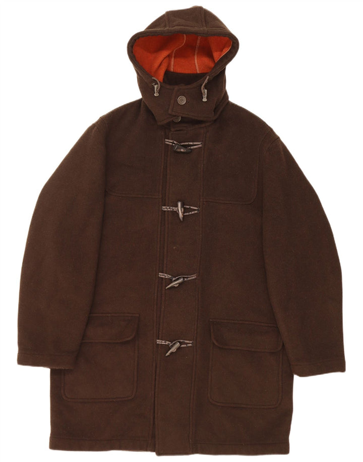 Commander Herre Hooded Duffel Coat UK 42 XL Brun Uld