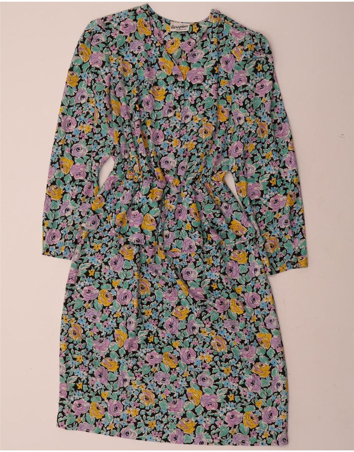 ELENA MIRO Langærmet Peplum-kjole til kvinder DK 22 3XL Flerfarvet blomster