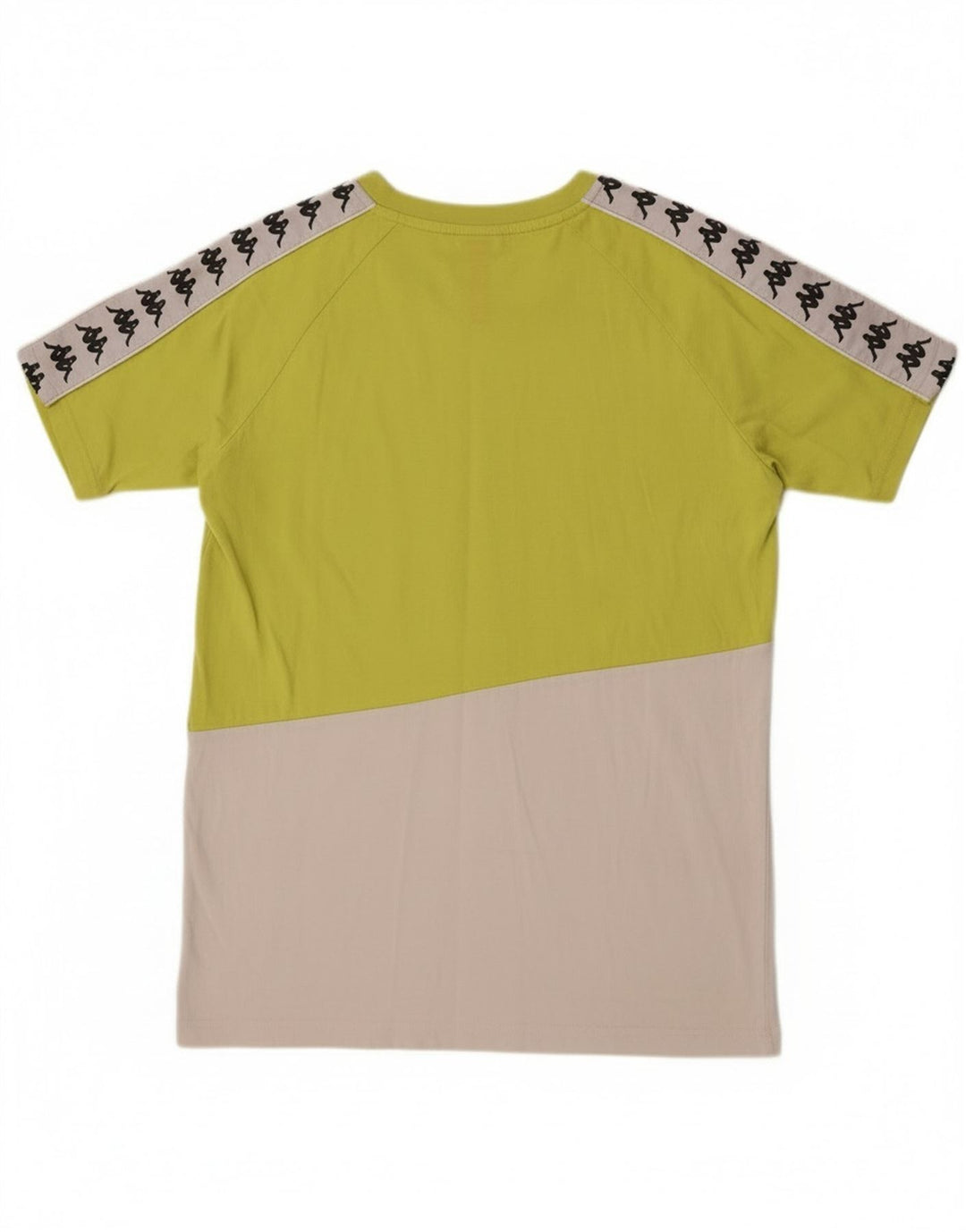 Kappa Herre grafisk T-shirt Top Medium Grøn Colourblock Bomuld