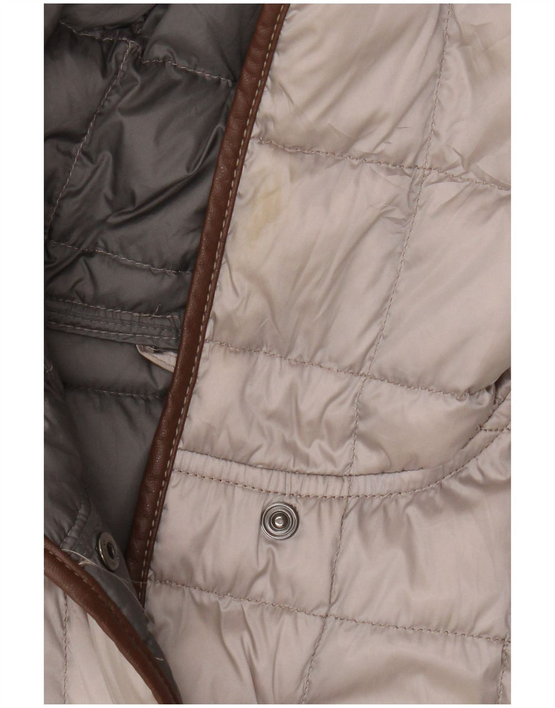 Fay Womens Polstret Gilet UK 16 Large Beige Polyester