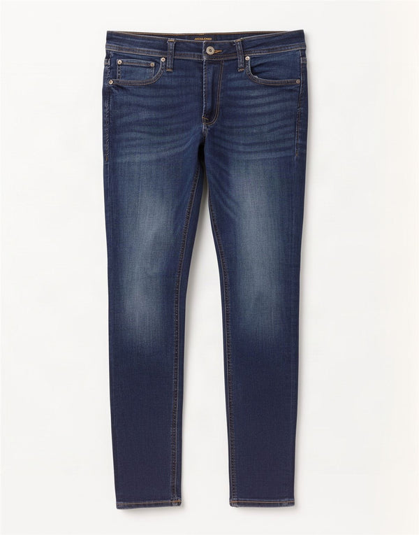 Jack & Jones Herre Liam Skinny Jeans W32 L32 Blå Bomuld