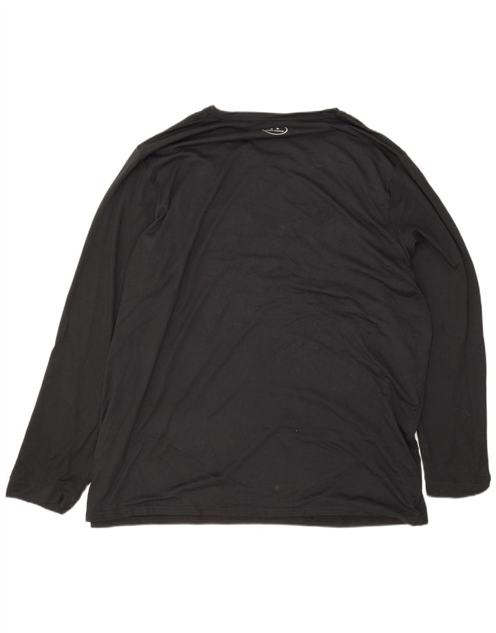 Under Armour Herre Heat Gear Grafisk Top Langærmet 3XL Sort Polyester