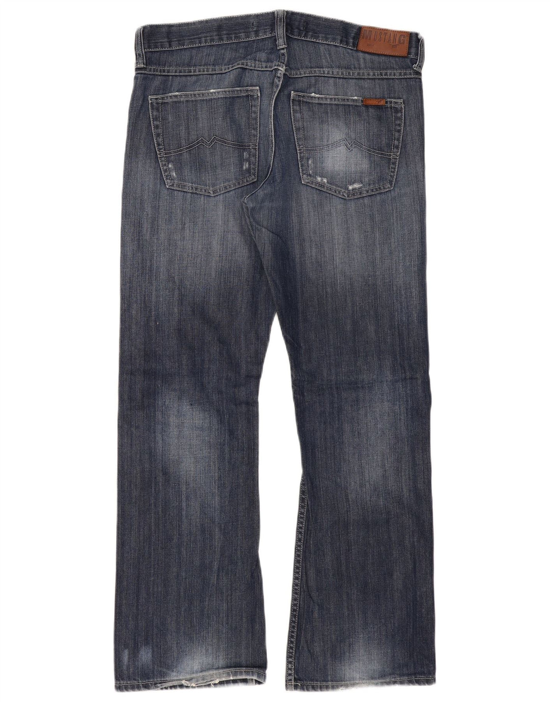 Mustang Dame Bootcut Jeans W35 L32 Marineblå Bomuld