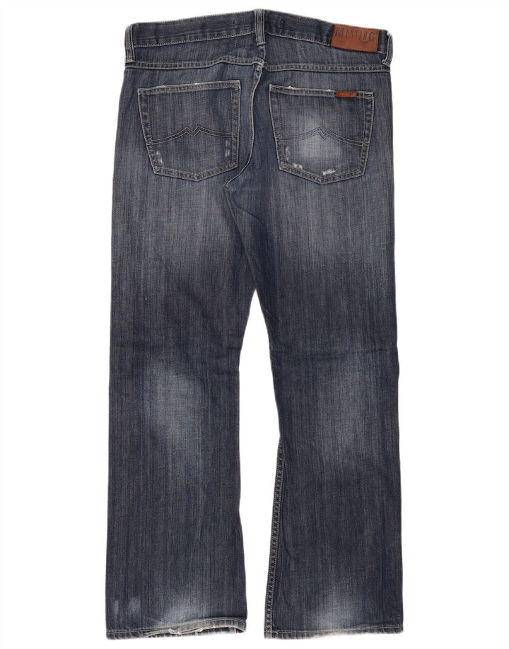 Mustang Dame Bootcut Jeans W35 L32 Marineblå Bomuld
