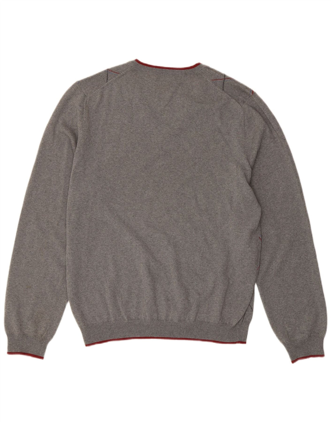 BROOKS BROTHERS Herre V-hals sweater Stor Grå Argyle/Diamond