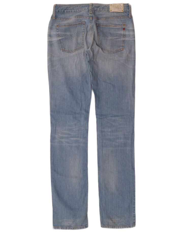 Replay Dame Slim Jeans W28 L34 Blå Bomuld
