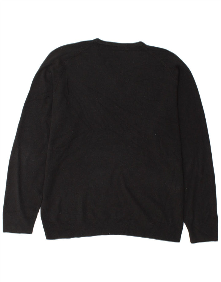 MARKS & SPENCER Herre V-hals sweater Medium Sort Akryl