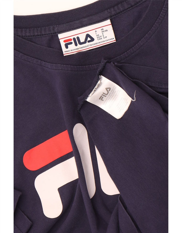 FILA Grafisk T-shirt til mænd, lille marineblå bomuld