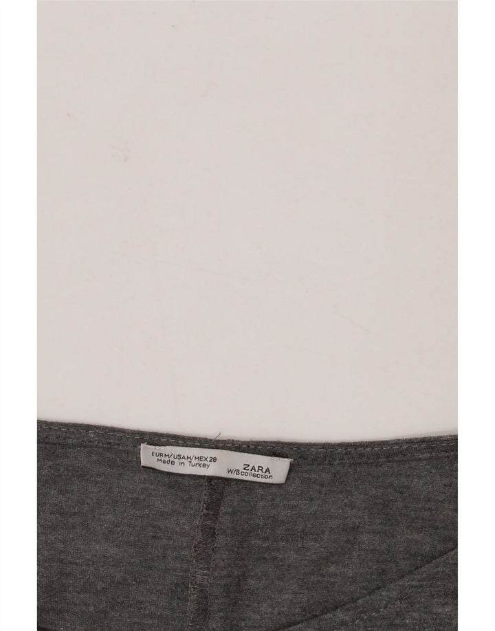 Zara Dame Oversized Top 3/4 ærmer UK 14 Medium Grey Colourblock