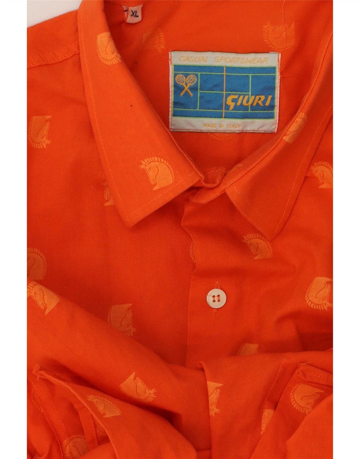 Vintage herreskjorte XL orange plettet