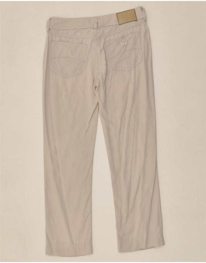 ARMANI Womens Straight Jeans W26 L26  Beige Cotton | Vintage Armani | Thrift | Second-Hand Armani | Used Clothing | Messina Hembry 