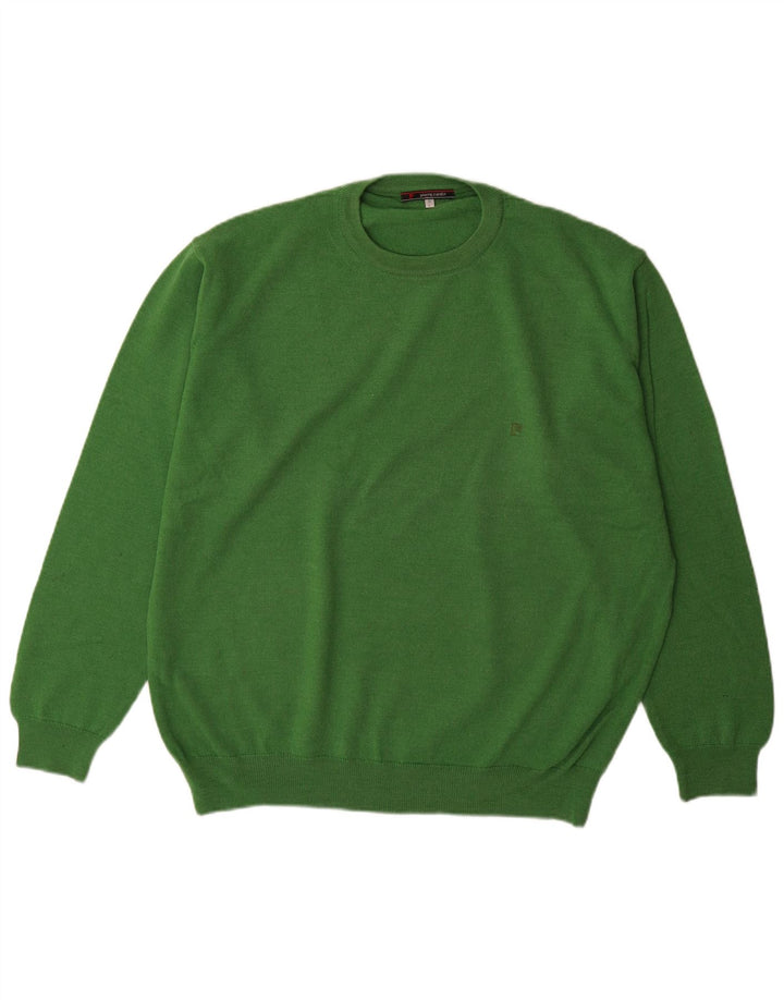 Pierre Cardin Herre sweater med rund hals, stor grøn