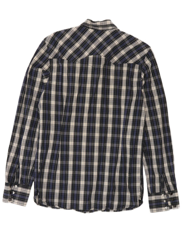 Levi's herreskjorte medium marineblå ternet bomuld