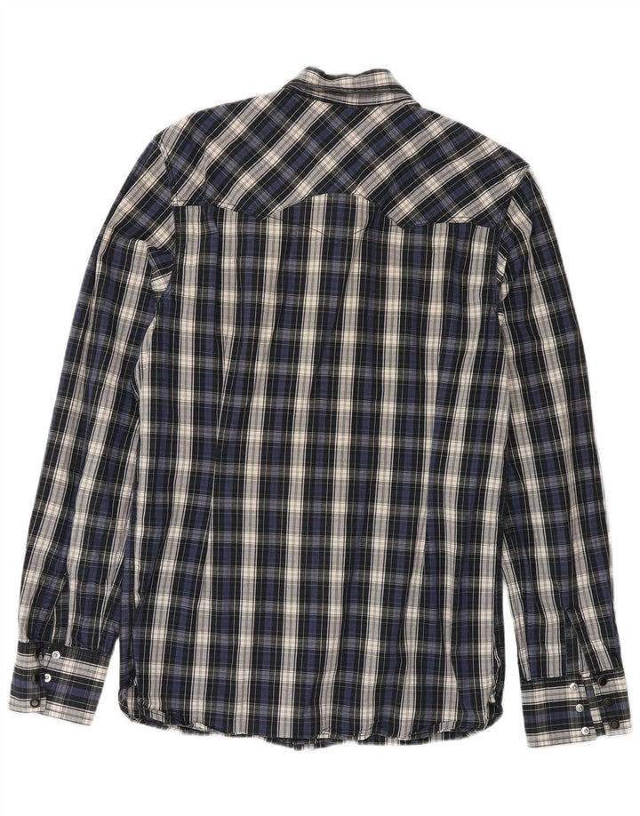Levi's herreskjorte medium marineblå ternet bomuld