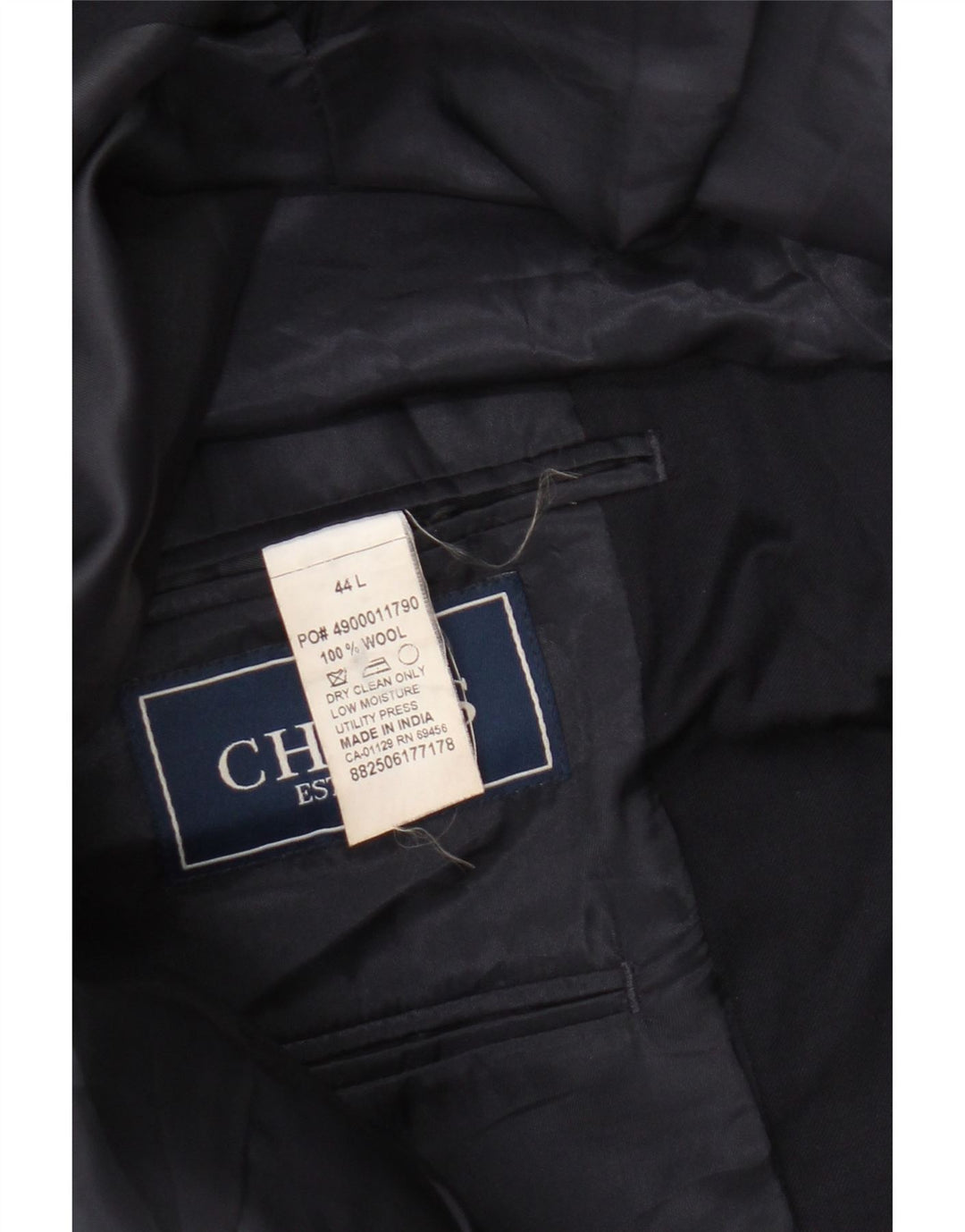 Chaps Herre 2-knaps blazerjakke UK 44 2XL Marineblå Uld