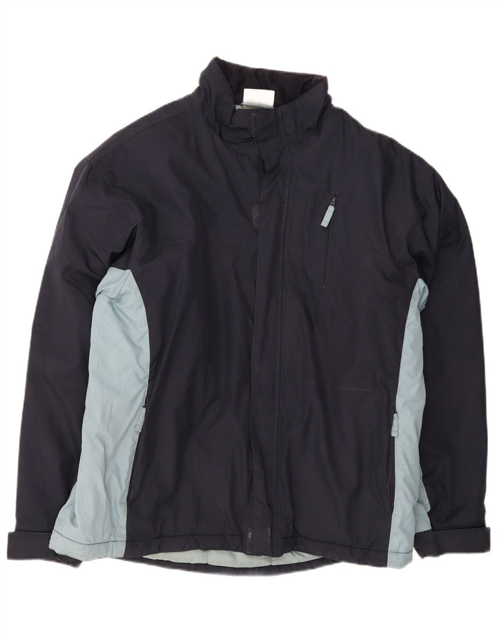 Puma Herre Windbreaker Jacket UK 42 XL Navy Blue Colourblock Polyester