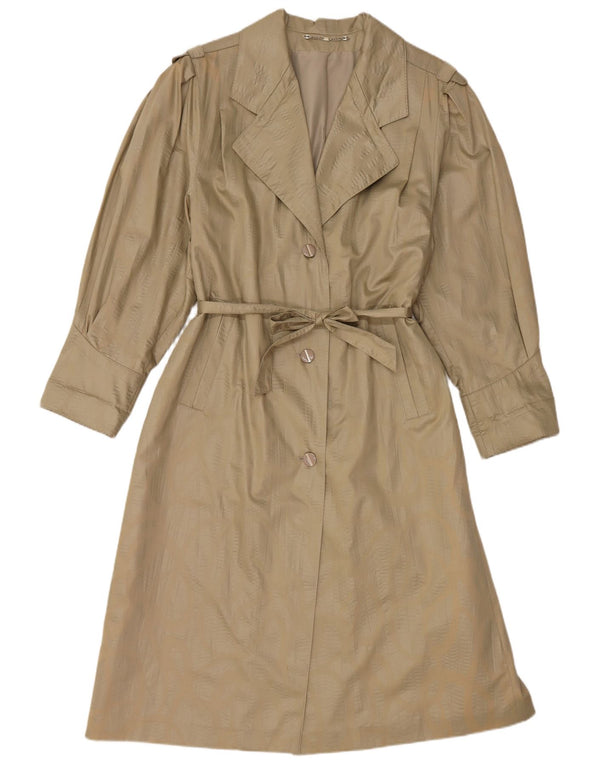 VINTAGE Trench Coat til kvinder EU 38 Medium Beige Bomuld