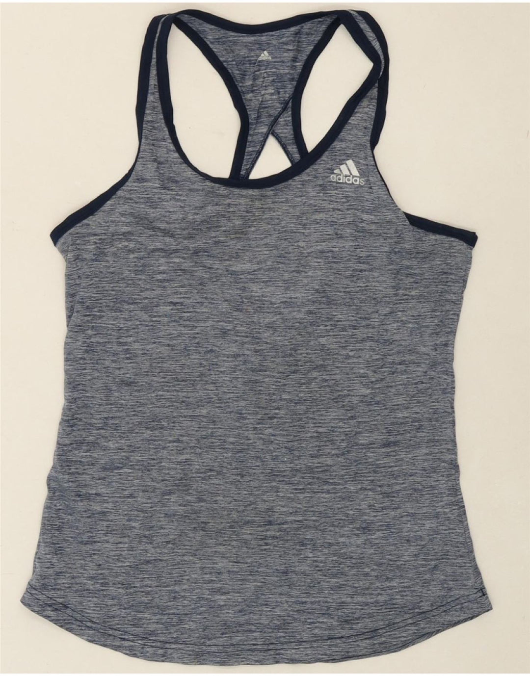 ADIDAS Womens Climalite Vest Top UK 10 Small Navy Blue Polyester Vintage Adidas and Second-Hand Adidas from Messina Hembry 
