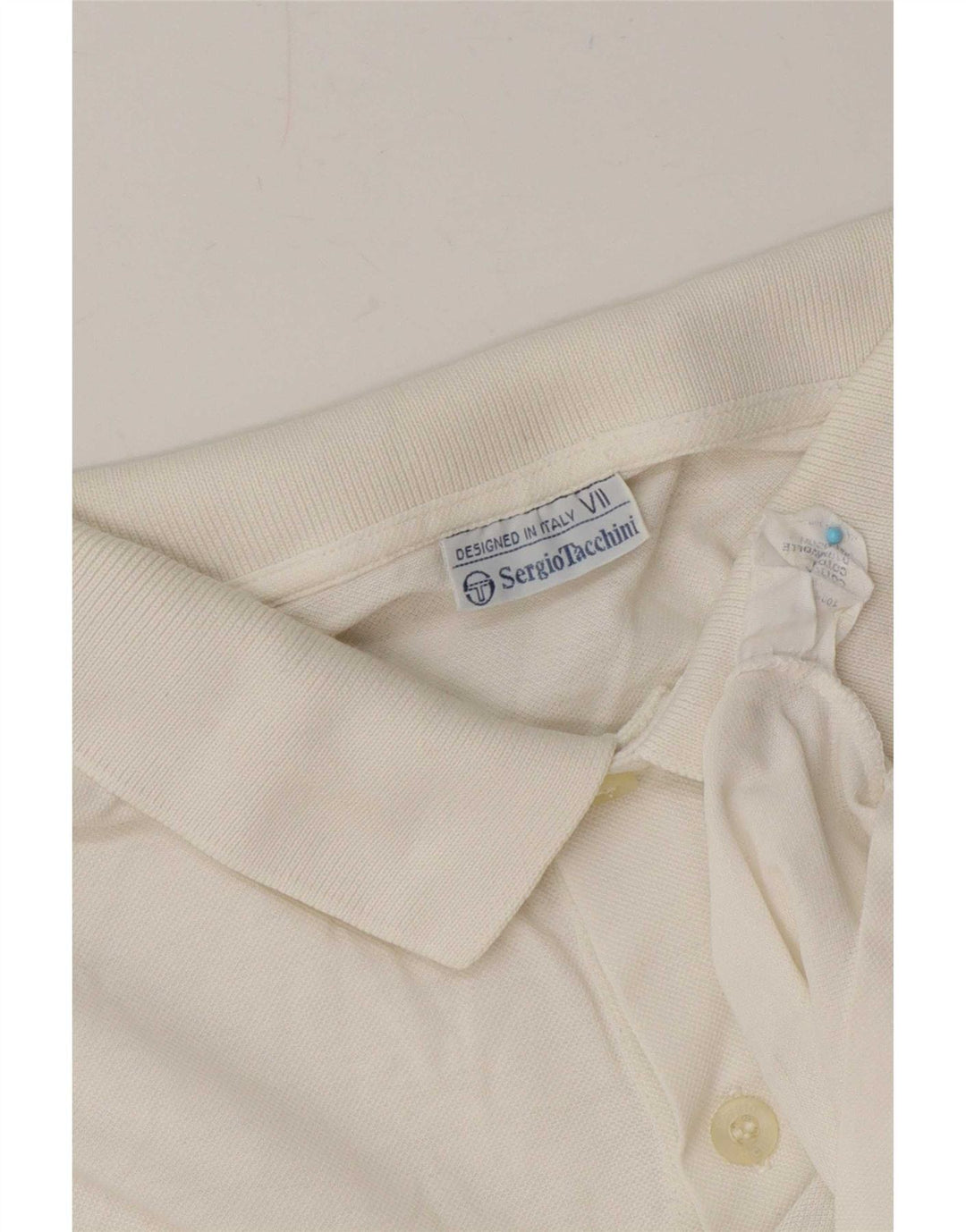 Sergio Tacchini Poloshirt til mænd Medium Hvid Geometrisk Bomuld