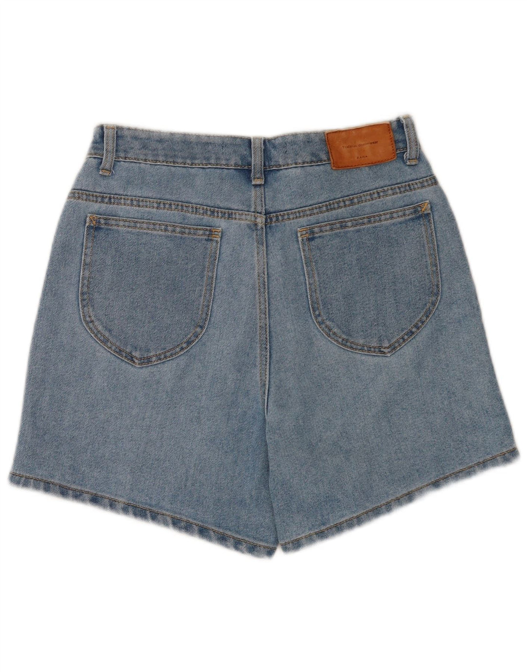 Zara Dame Trafaluc Denim Shorts EU 38 Small W28 Blue