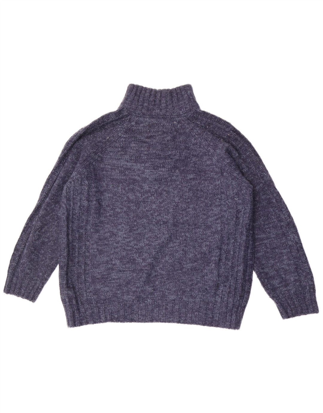 Marks & Spencer Herre Regular Fit Zip Neck trøje Sweater Large Blue Flecked