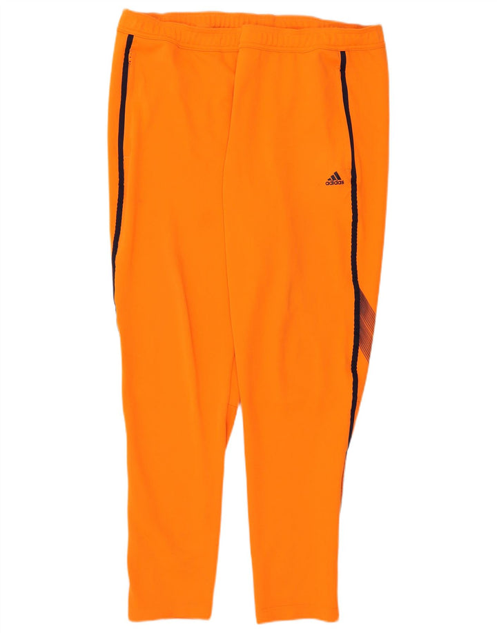 ADIDAS Herre Climalite træningsdragt bukser XL Orange Colourblock Polyester