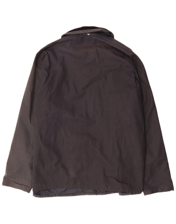 Royal Spencer Herre vokset bomuldsjakke UK 46 3XL Marineblå Bomuld