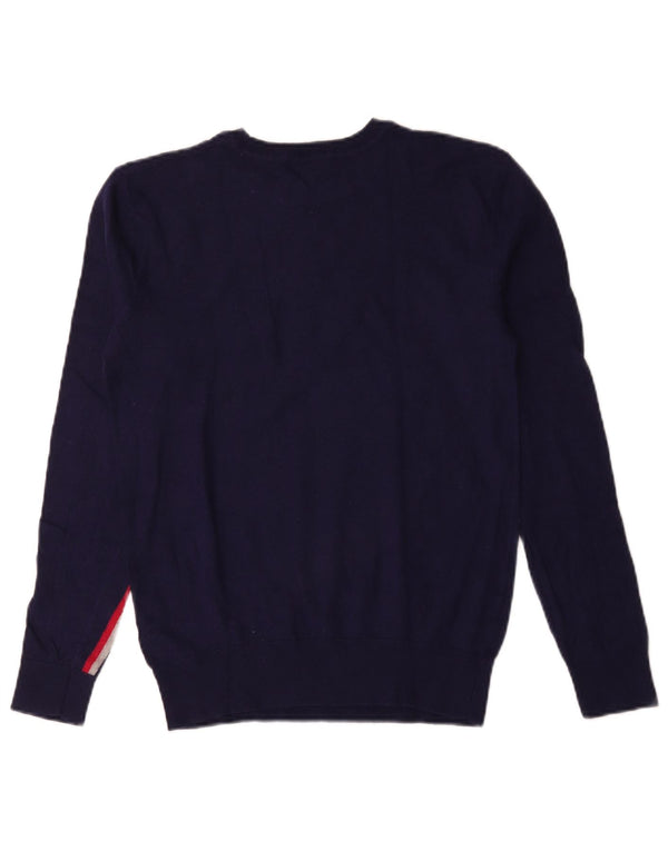 Armani Jeans Dame Jumper Sweater UK 14 Medium Navy Blue