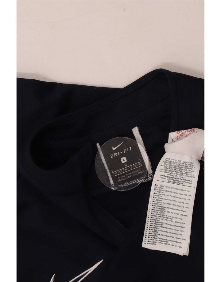 Nike Boys Dri Fit Pullover Træningsdragt Top 12-13 år Large Navy Blue